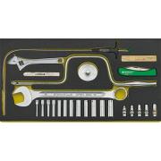 TCS 13214/1 WT/LM 2 - Moduł nasadek i akcesoriów 1/4" do skrzyni 13217 (24 szt.), wkładka piankowa, 96831101