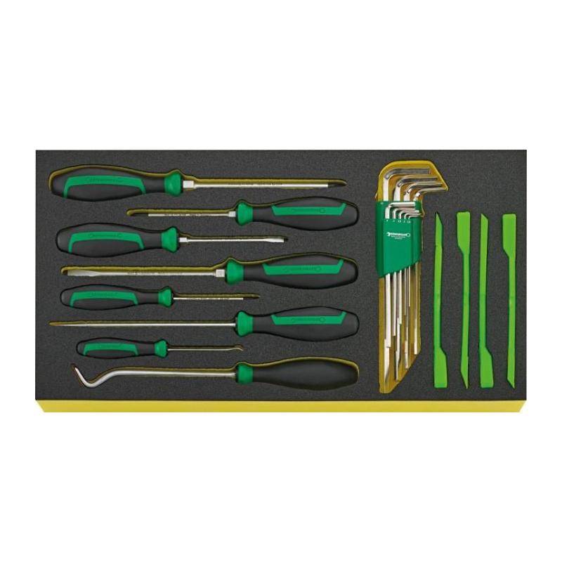 TCS 13214/1 WT/LM 5 - Moduł wkrętaków, imbusów i skrobaków do skrzyni 13217 (13 szt.), wkładka piankowa, 96831104