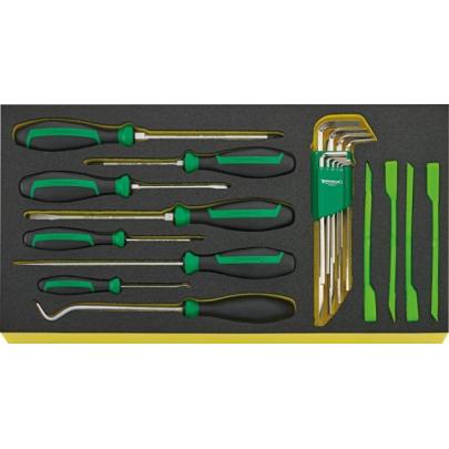 TCS 13214/1 WT/LM 5 - Moduł wkrętaków, imbusów i skrobaków do skrzyni 13217 (13 szt.), wkładka piankowa, 96831104