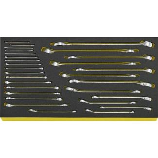 TCS 13214/1 WT/LM 6 - Moduł kluczy oczkowo-płaskich, 5,5 - 27 mm, do skrzyni 13217 (29 szt.), wkładka piankowa, 96831105