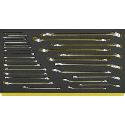 TCS 13214/1 WT/LM 6 - Moduł kluczy oczkowo-płaskich, 5,5 - 27 mm, do skrzyni 13217 (29 szt.), wkładka piankowa, 96831105