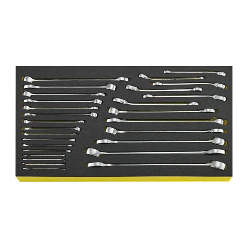 TCS 13214A/1 WT/LM 6 - Moduł kluczy oczkowo-płaskich i grzechotkowych do skrzyni 13217 (28 szt.), wkładka piankowa, 96831109