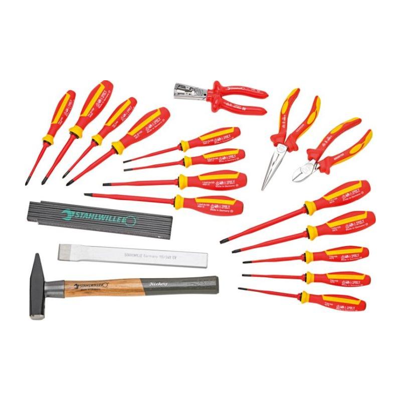 13215/19 VDE - Zestaw 19 narzędzi izolowanych VDE, w plecaku na kółkach 13215, 98810303