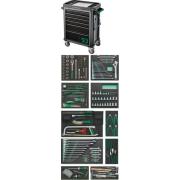 93/250QR - Zestaw 250 narzędzi, 10 modułów, w wózku narzędziowym 93/6 A, 98830180