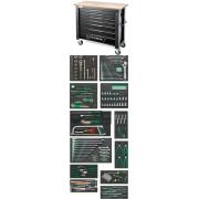 WB 625/267QR - Zestaw 267 narzędzi, 12 modułów, w stole warsztatowym WB 625, 98830181