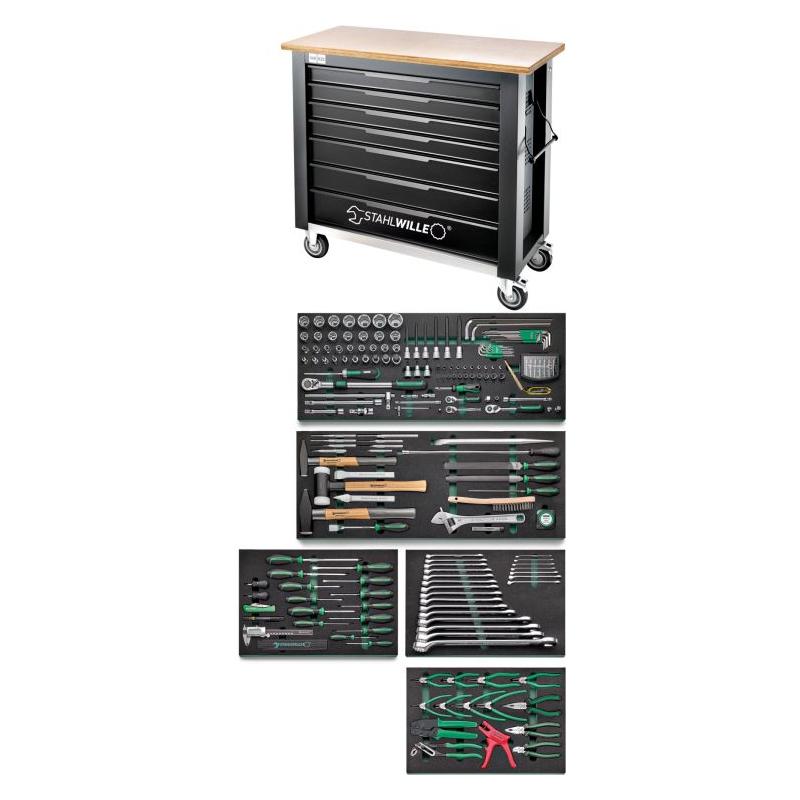 WB 625/238QR - Zestaw 238 narzędzi, 5 modułów, w stole warsztatowym WB 625, 98830205
