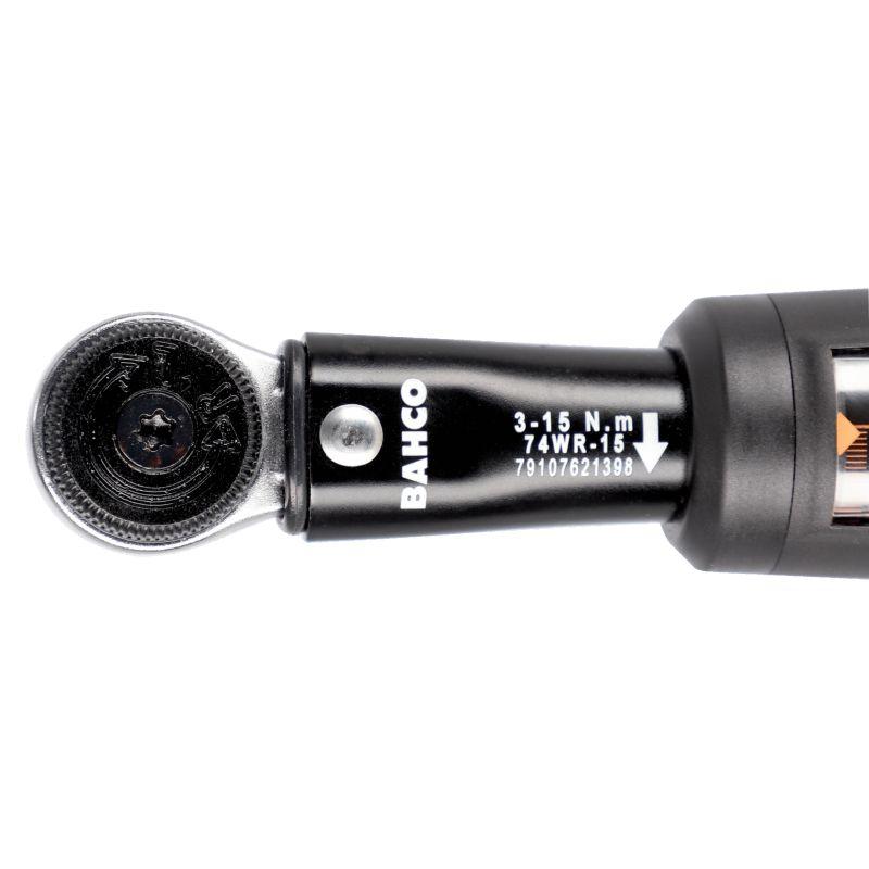 74WR-25 - Klucz dynamometryczny, regulowany z grzechotką stałą 1/4", 5-25 Nm (44-220 lbf.in)