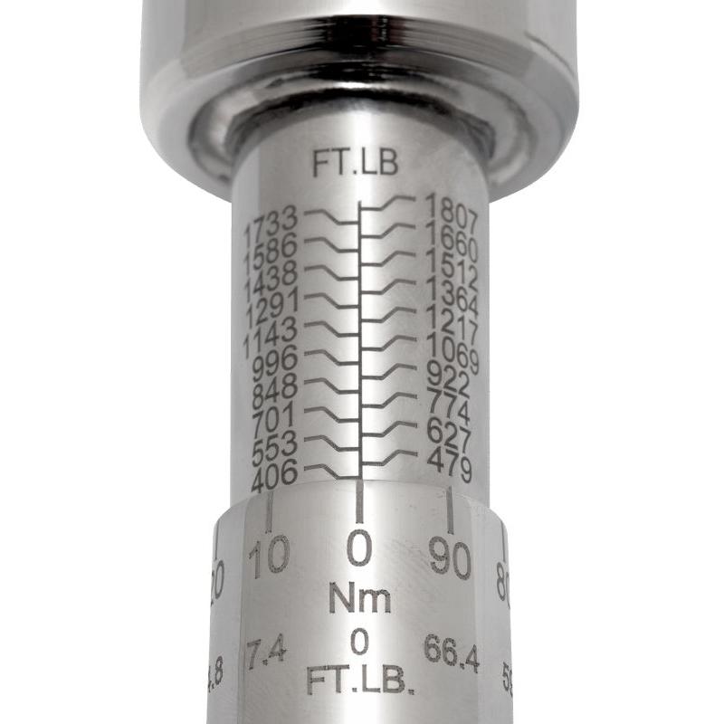 7455-2500 - Klucz dynamometryczny, regulowany, stały zabierak kwadratowy 1", 500-2500 Nm, skala liniowa