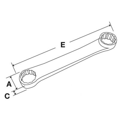 XDHFM1415 - Klucz oczkowy prosty Flank Drive®, 14x15 mm