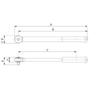 IZO-D-135 - Elektroniczny klucz dynamometryczny, pomiar momentu, głowica ze złączem prostokątnym, 13,5-135 Nm, 9x12 mm