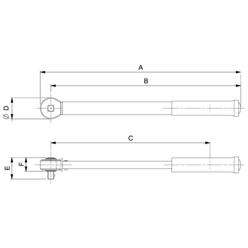 IZO-D-200 - Elektroniczny klucz dynamometryczny, pomiar momentu, głowica ze złączem prostokątnym, 20-200 Nm, 14x18 mm