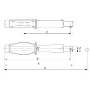 74PS-20 - Klucz dynamometryczny, ustawiany na przyrządach, głowica ze złączem okrągłym, 4-20 Nm, 16 mm