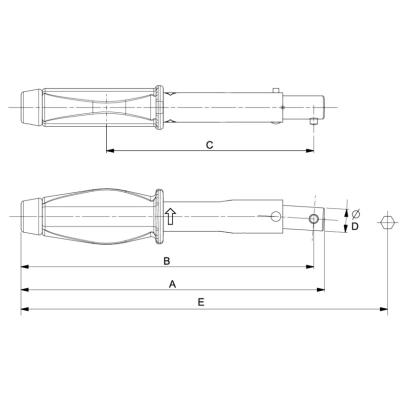 74PS-20 - Klucz dynamometryczny, ustawiany na przyrządach, głowica ze złączem okrągłym, 4-20 Nm, 16 mm