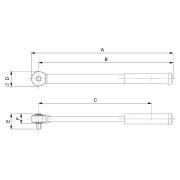7456-80LB - Klucz dynamometryczny, regulowany z uchylna grzechotką 3/8", 10-80 lbf.ft, skala liniowa