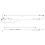 76S-600 - Klucz dynamometryczny łamany, regulowany, skala w okienku, głowica ze złączem okrągłym, 120-600 Nm, 22 mm