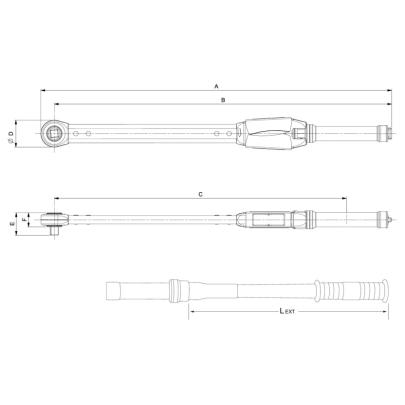 75P3-800 - Klucz dynamometryczny, ustawiany na przyrządach, z grzechotką stałą 3/4", 200-800 Nm