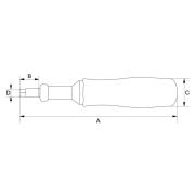 TSS600 - Wkrętak dynamometryczny, regulowany, skala liniowa, 1-6 Nm