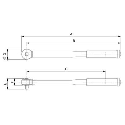 TAWM1412M - Elektroniczny klucz dynamometryczny, pomiar momentu i kąta z grzechotką stałą 1/4", 0,6-12Nm (0,44-8,85 lbf.ft) SLIM