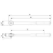 TAW1430M - Elektroniczny klucz dynamometryczny, pomiar momentu i kąta z grzechotką stałą 1/4", 1,5-30 Nm, SLIM