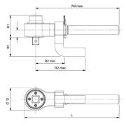 89049TM-1000 - Uniwersalny wzmacniacz momentu, odsadzone i proste ramię reakcyjne, 1000 Nm