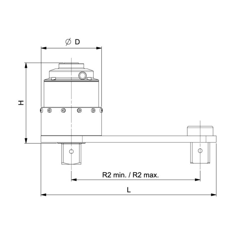 9625-9500 - Wzmacniacz momentu, płyta reakcyjna, zapadkowy system blokujący, 9500 Nm