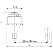 9625-9500 - Wzmacniacz momentu, płyta reakcyjna, zapadkowy system blokujący, 9500 Nm