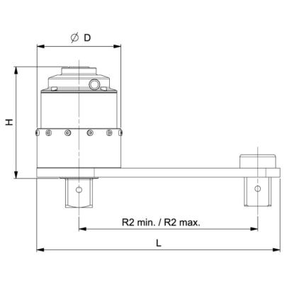 9625-9500 - Wzmacniacz momentu, płyta reakcyjna, zapadkowy system blokujący, 9500 Nm