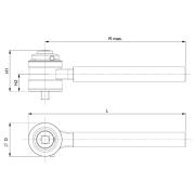 95155B-3000 - Wzmacniacz momentu, proste ramię reakcyjne, 3000 Nm