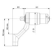 89222CR-1000 - Wzmacniacz momentu, odsadzone ramię reakcyjne, 1000 Nm