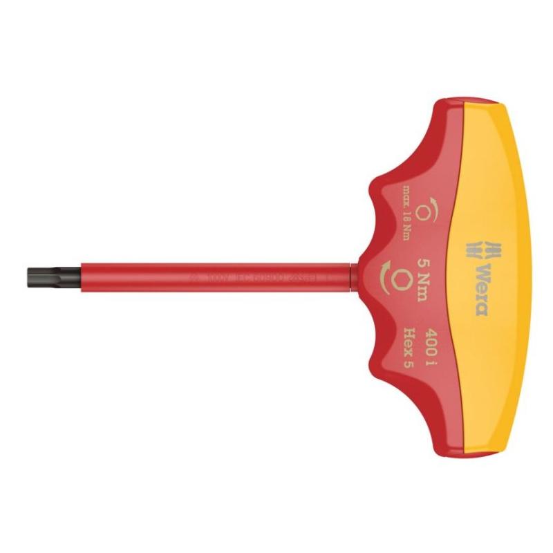 05004981001 - Wkrętak dynamometryczny izolowany VDE 400 i Hex z rękojeścią T, ze sprzęgłem poślizgowym, Hex-Plus, 5 Nm, 5 mm