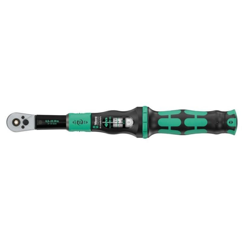 05075694001 - Klucz dynamometryczny Click-Torque A 6 R/L, z przelotowym uchwytem do bitów 1/4", 2,5-25 Nm