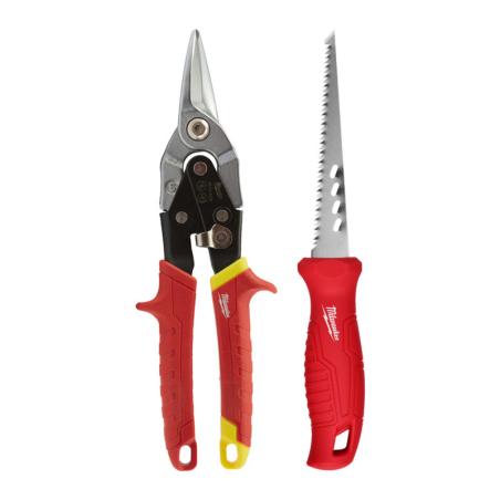 4932479784 - Nożyce do cięcia blachy i nożyk do gipsu i suchych ścian (2 szt.)