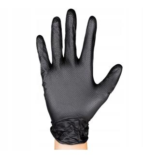54179 - Rękawice jednorazowe nitrylowe Diamond Black mocne (90 szt.), rozmiar XL