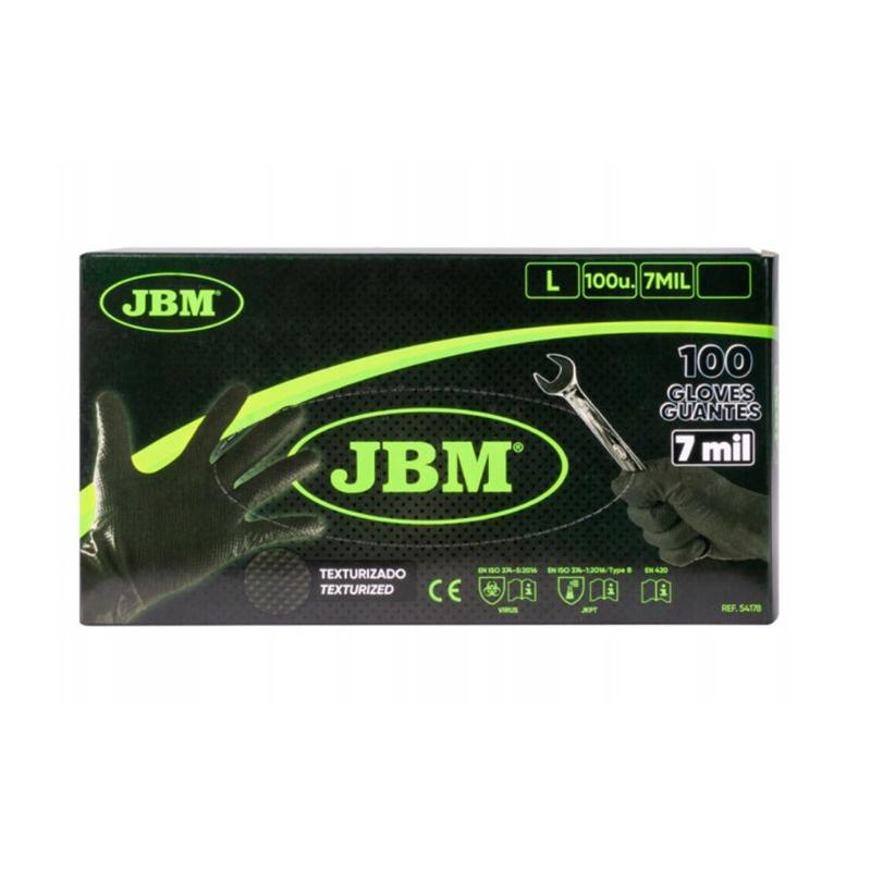 54178 - Rękawice jednorazowe nitrylowe Diamond Black mocne (100 szt.), rozmiar L