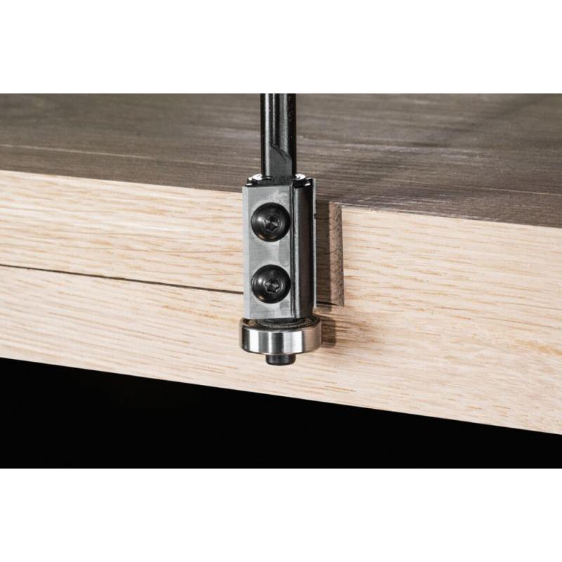 4932500935 - Frez Flush do przycinania do drewna z wymiennymi płytkami z węglikiem spiekanym, trzpień 8 mm, 19 x 30/77 mm
