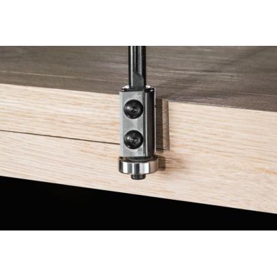 4932500935 - Frez Flush do przycinania do drewna z wymiennymi płytkami z węglikiem spiekanym, trzpień 8 mm, 19 x 30/77 mm