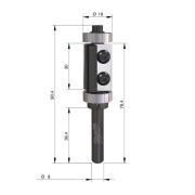 4932500946 - Frez profilowy do przycinania równoległego do drewna z wymiennymi płytkami, trzpień 8 mm, 19 x 30/90 mm