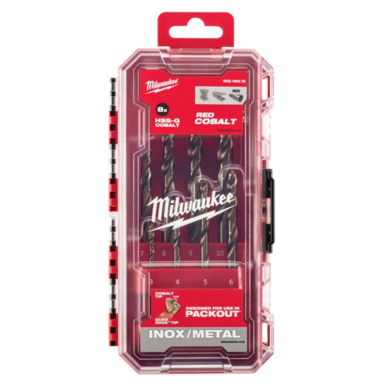 4932499256 - Zestaw wierteł do metalu HSS-G Red Cobalt, 3 - 10 mm (8 szt.)
