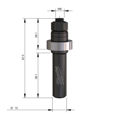 4932500983 - 12 mm shank for groove cutters