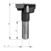 4932501047 - Frez puszkowy do drewna z węglikiem spiekanym, trzpień 12 mm, 35 x 60 mm