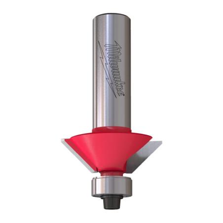 4932501211 - 45° chamfering cutter for wood with carbide, 12 mm shank, 31.7 x 10/53.3 mm 