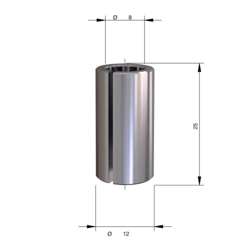 4932501184 - 12 - 8 mm reduction sleeve