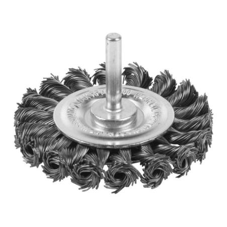 4932501728 - S6 wire brush disc, 75x12 mm, bound steel, 0.5 mm, for angle grinders (3 pcs.)