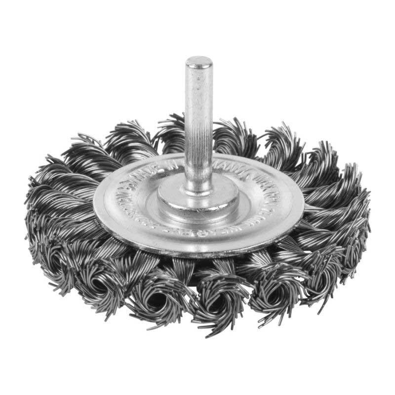 4932501729 - S6 wire disc brush, 75x12 mm, bound stainless steel, 0.5 mm, for angle grinders (3 pcs.)