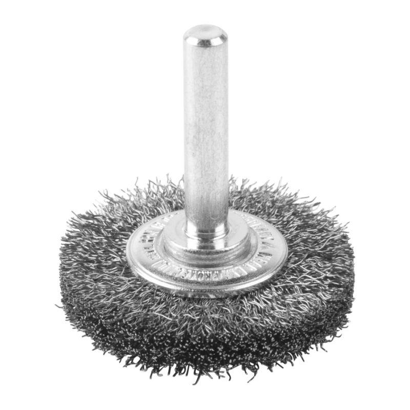 4932501701 - S6 wire disc brush, 40x9 mm, crimped steel, 0.2 mm, for angle grinders (3 pcs.)