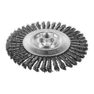 4932501742 - Szczotka druciana tarczowa M14, 125x6 mm, stal wiązana, 0,5 mm, do szlifierek kątowych 115 i 125 mm (1 szt.)