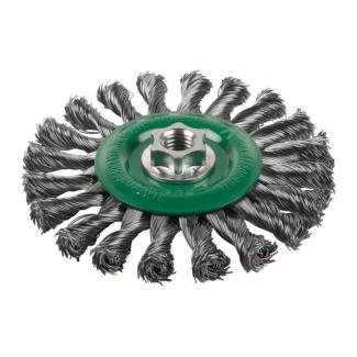 4932501741 - Szczotka druciana tarczowa M14 125x14mm stal nierdzewna wiązana 0,5mm do szlifierek kątowych 115 i 125 mm (1 szt.)