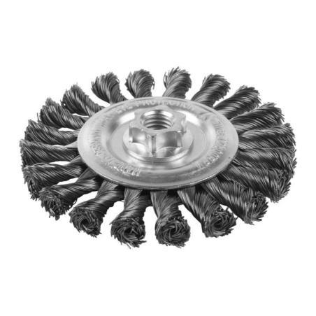 4932501738 - M14 wire brush disc, 115x14 mm, bound steel, 0.5 mm, for 115 and 125 mm angle grinders (1 pc.)