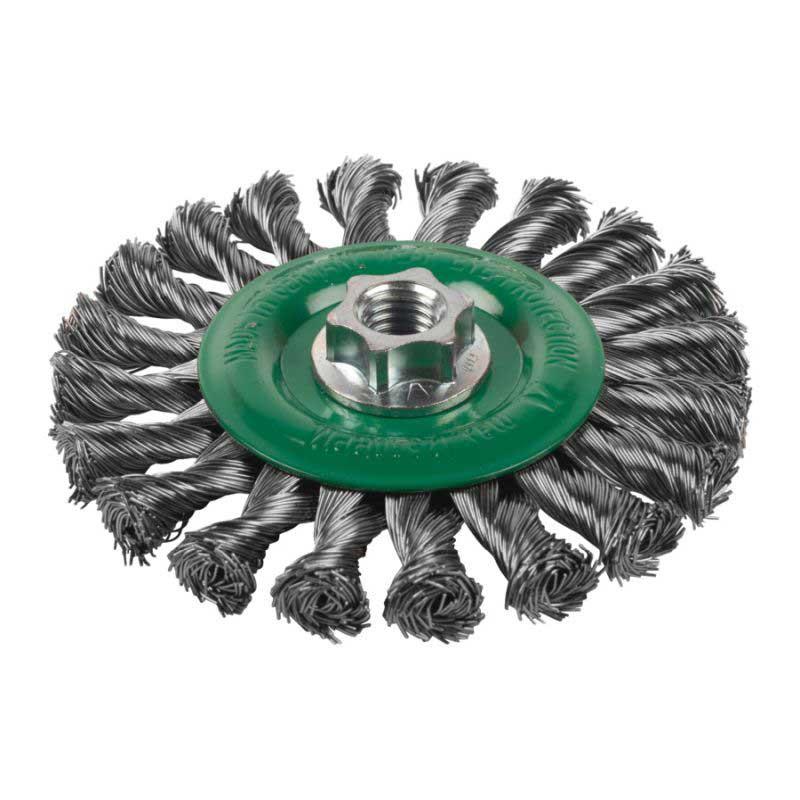 4932501739 - M14 wire brush disc, 115x14 mm, 0.5 mm stainless steel wire brush for 115 and 125 mm angle grinders (1 pc.)