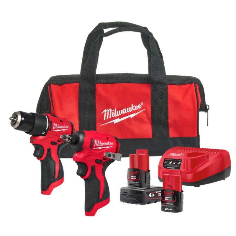 M12 BLPP2B-422B - M12™ POWERPACK Kit, M12 BLPDRC, M12 BLIDRC, 1 x 4.0 Ah and 1 x 2.0 Ah, in a bag, 4933500425